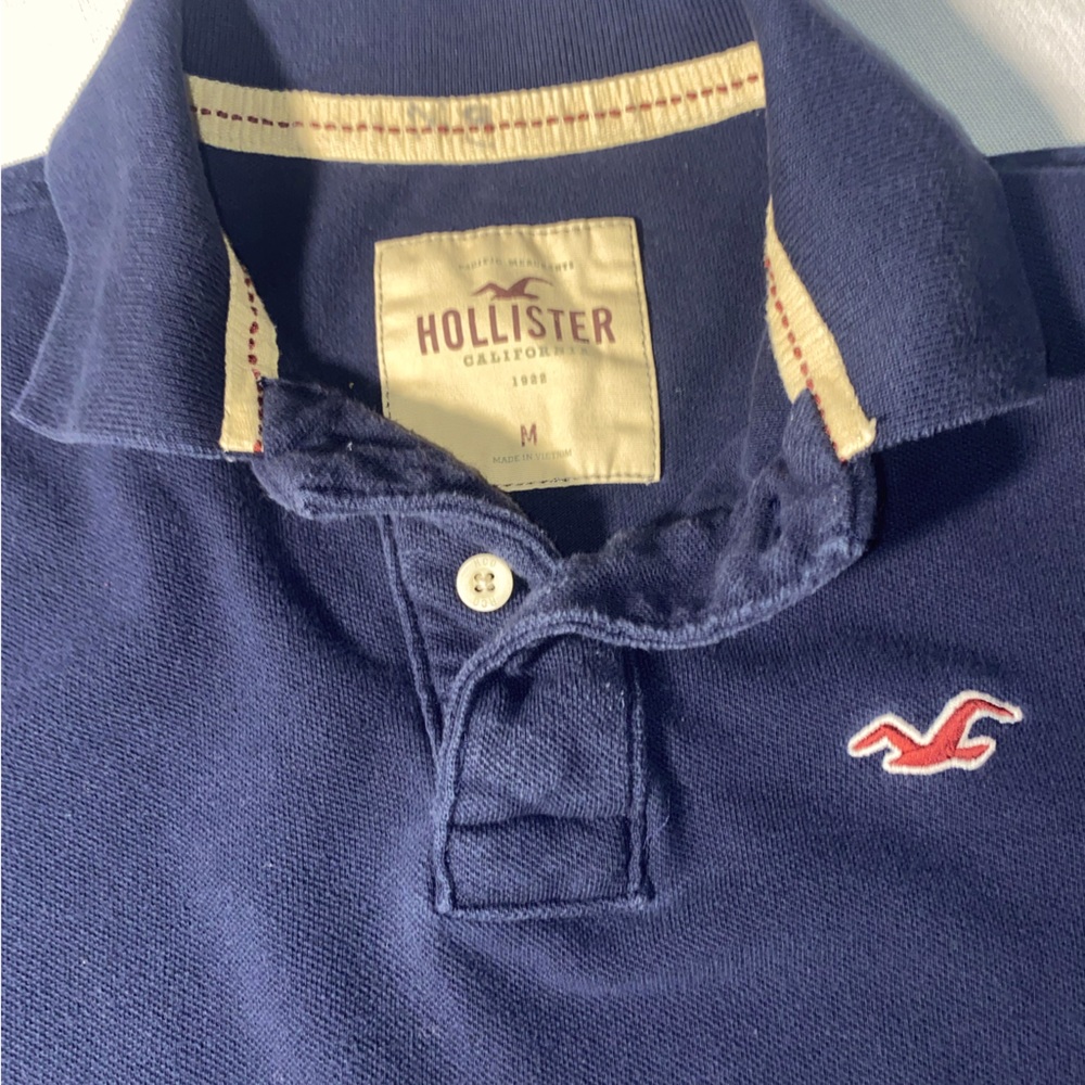 Hollister Boys Polo shirt - medium blue shirt
